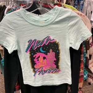 Kids Short Sleeve Graphic Tee - Light Green